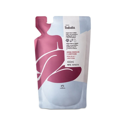 Refill Body Cream Amora Vermelha and Jabuticaba 400ml Tododia - Natura