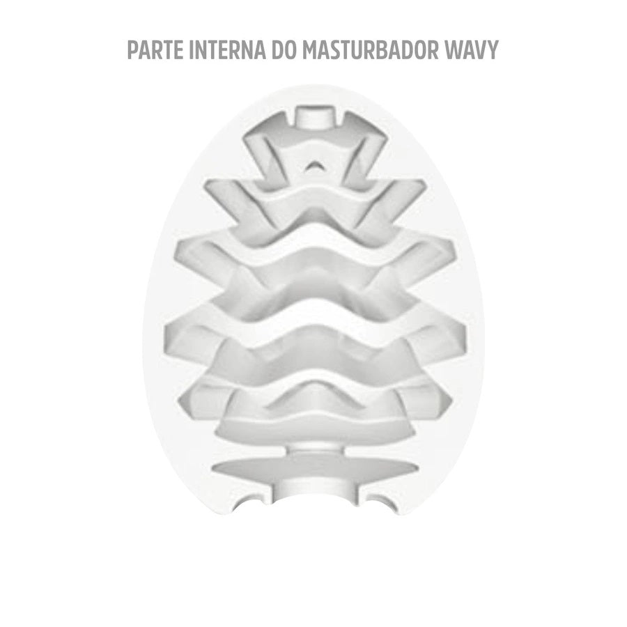 Magical Kiss Egg Masturbator - Wavy