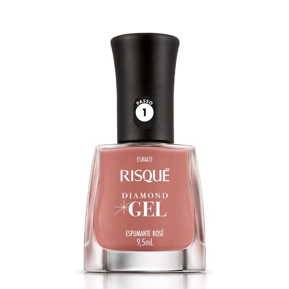 Esmalte Risqué Diamond Gel Espumante Rosé - 9.5ml