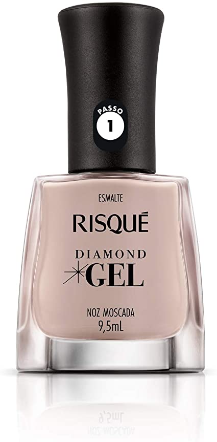 ESMALTE RISQUÉ DIAMOND GEL NOZ MOSCADA Esmalte Cremoso 9,5ml