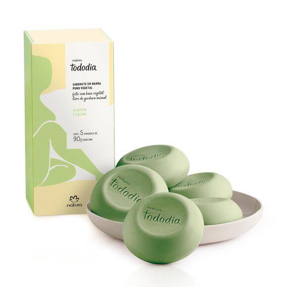 Bar Soap Alecrim e Sálvia 5 x 90g Tododia - Natura