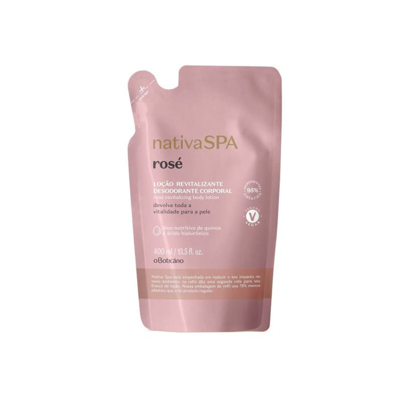 Nativa Spa Rosé Revitalizing Body Deodorant Lotion Refill, 400 ml