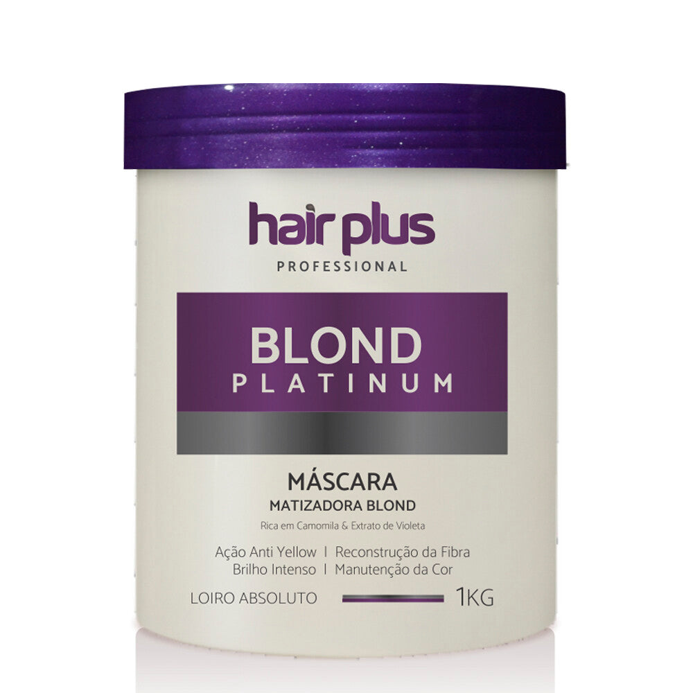 Hair Plus Máscara Matizante Blond Platinum 1Kg