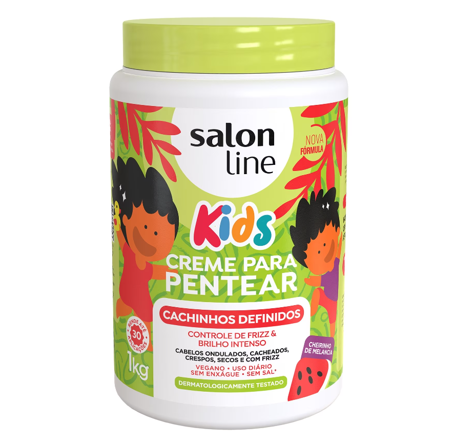Creme Para Pentear Kids Cachinhos Definidos Salon Line 1kg Melancia