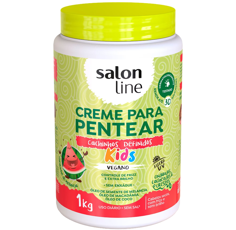 Creme Para Pentear Kids Cachinhos Definidos Salon Line 1kg Melancia