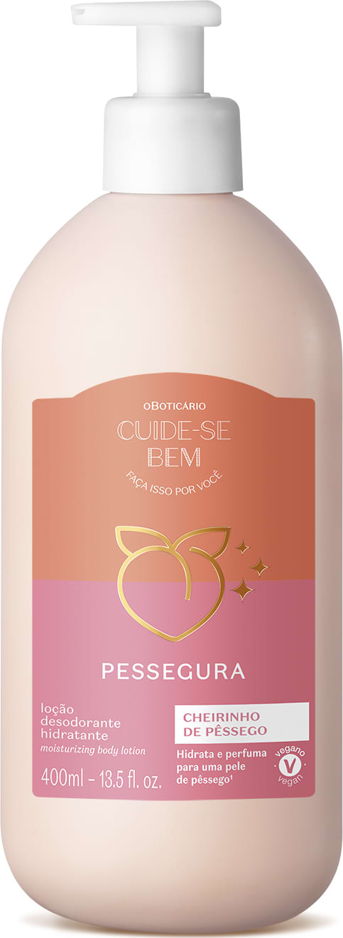 Cuide-se Bem Pessegura Body Deodorant Moisturizing Lotion 400ml