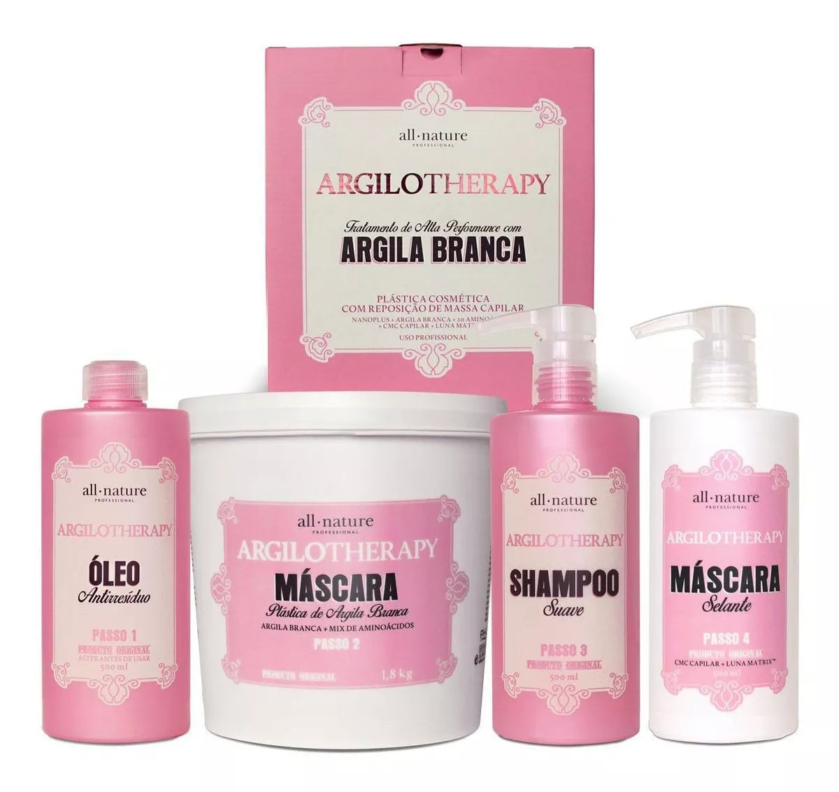 Kit Argilotherapy All Nature Reconstrução Capilar Com Argila