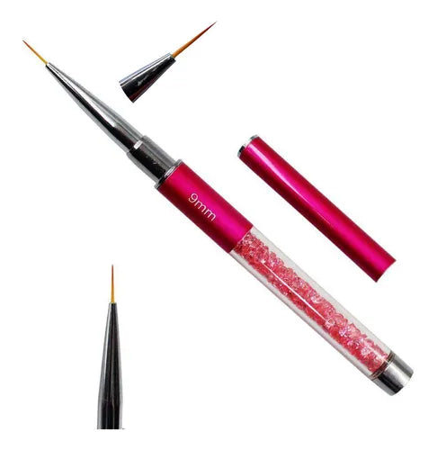 Nail Brush Helen Color Thin 9mm Pink Decorated Nails