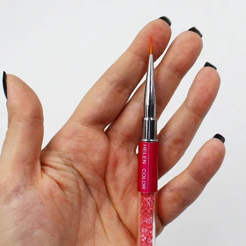 Nail Brush Helen Color Thin 9mm Pink Decorated Nails