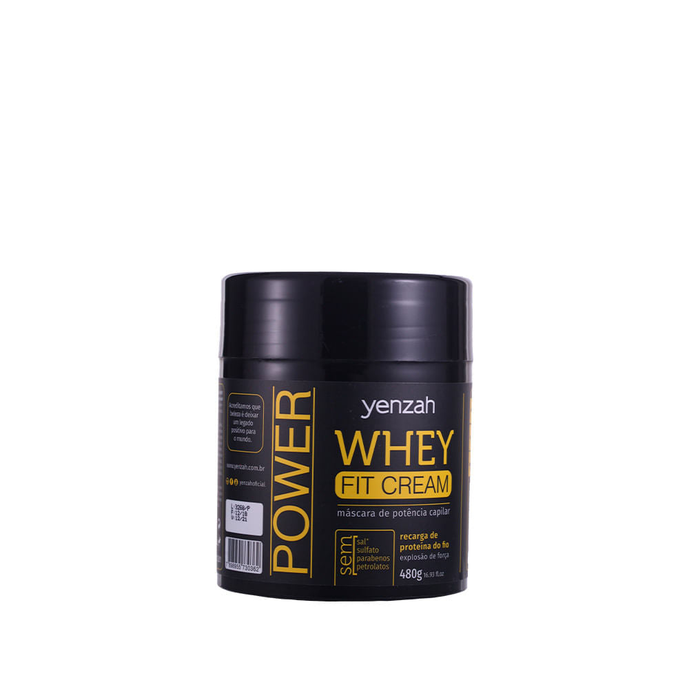 Yenzah Power Whey Fit Cream - Máscara de Reconstrução - 480g