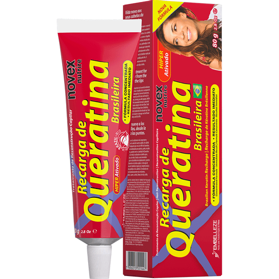 Novex Brazilian Keratin Recarga Reconstructor Treatment 80G