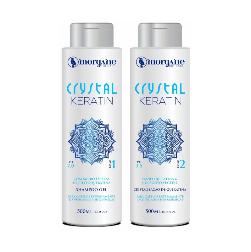 Kit Tratamento Crystal Keratin Cristalização de Queratina - 500ml