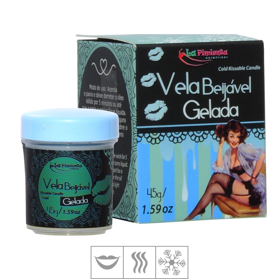 Kissable Candle Gelada Halls Preto - 45g