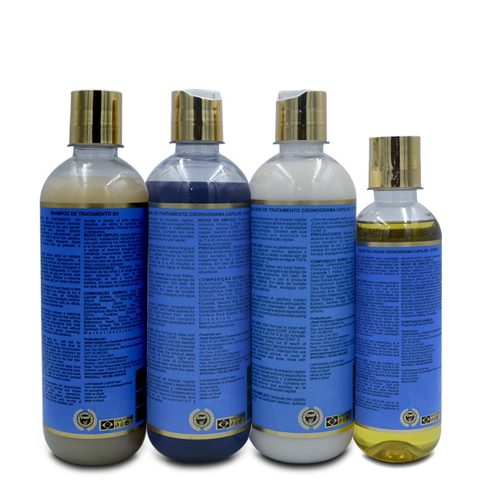 Kit Robson Peluquero Capillary Schedule Treatment CCRP - Complete Hydration Bio Acetum - 4 Steps