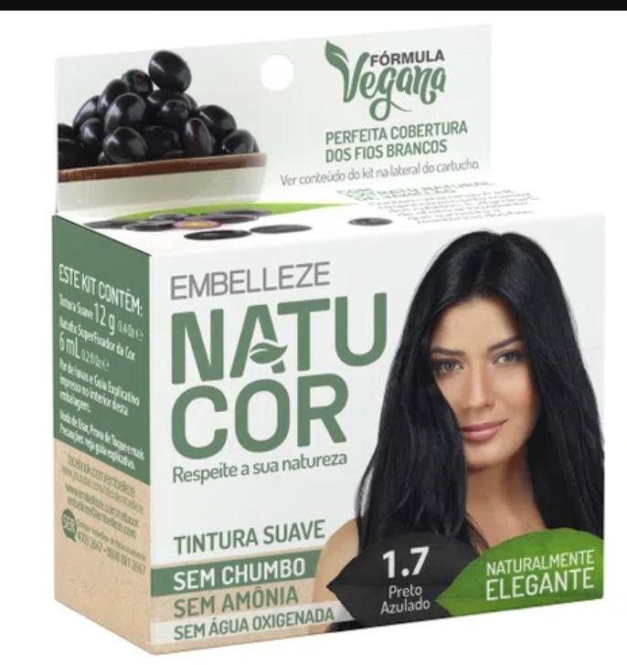 Tintura em Pó Natucor 1.7 - Preto Azulado
