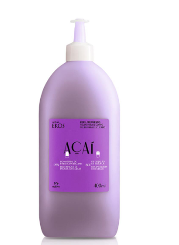 Refil Polpa Desodorante Hidratante Para o Corpo Ekos Açaí 400ml