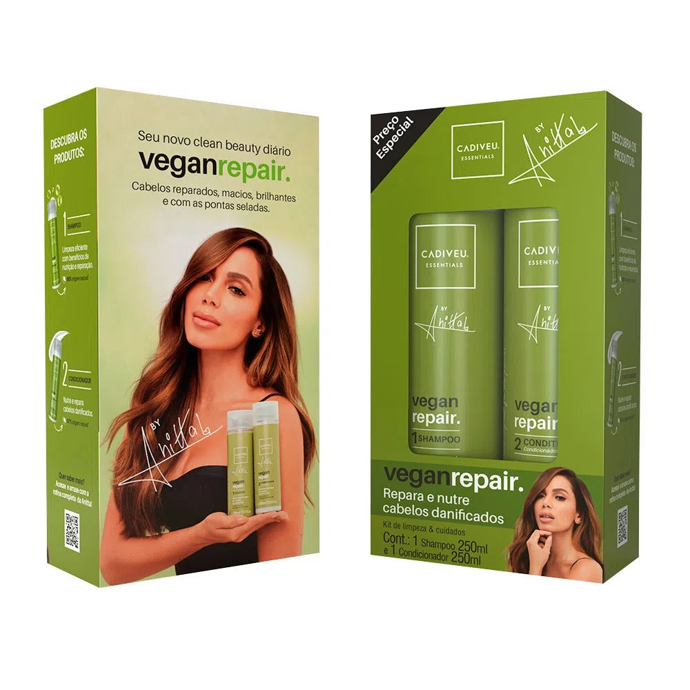 Kit Cadiveu Essentials Vegan Repair by Anitta – Shampoo + Condicionador
