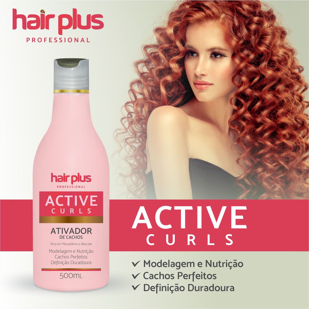 Hair Plus Ativador de Cachos Active Curls 500g