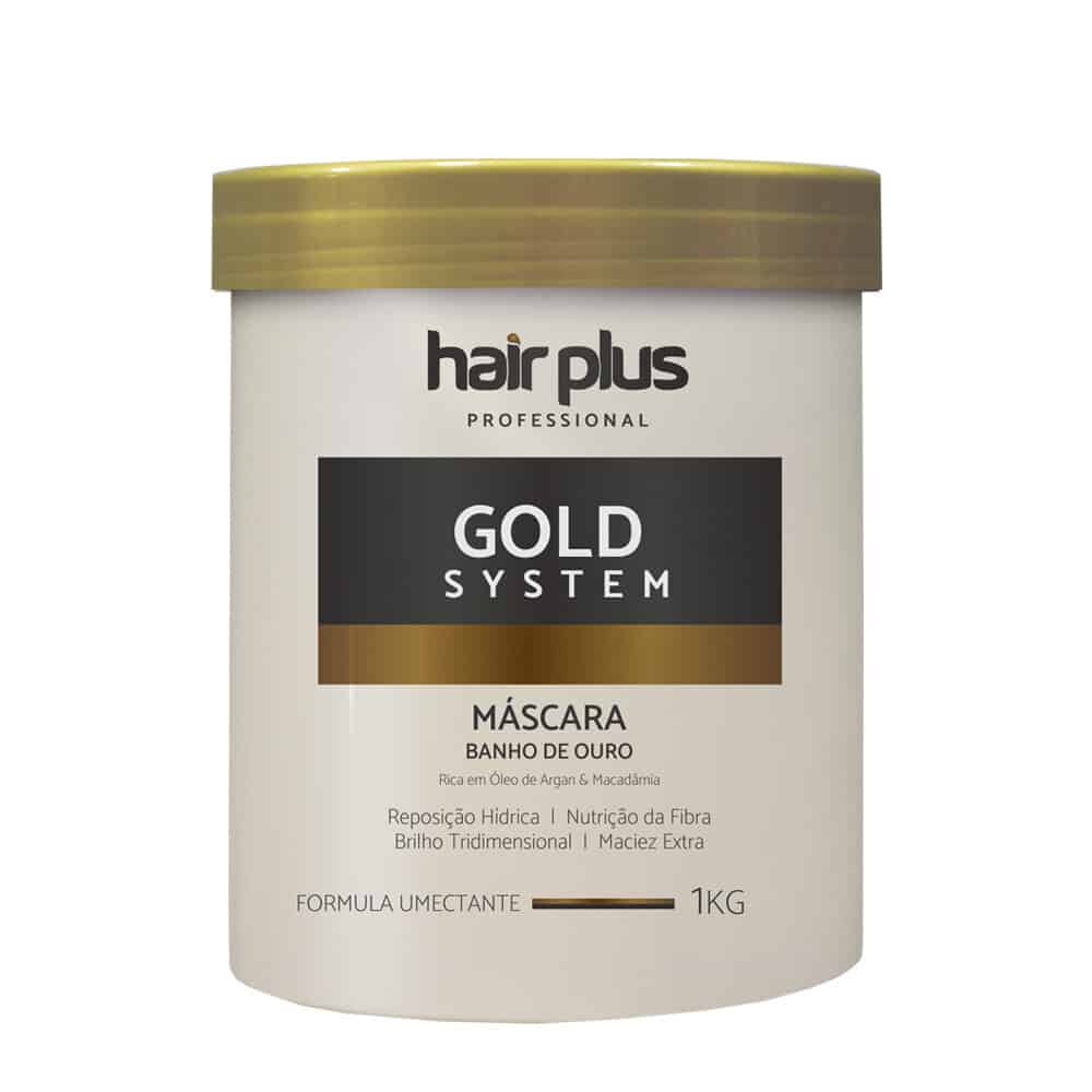 Hair Plus Máscara Gold Banho de Ouro 1Kg