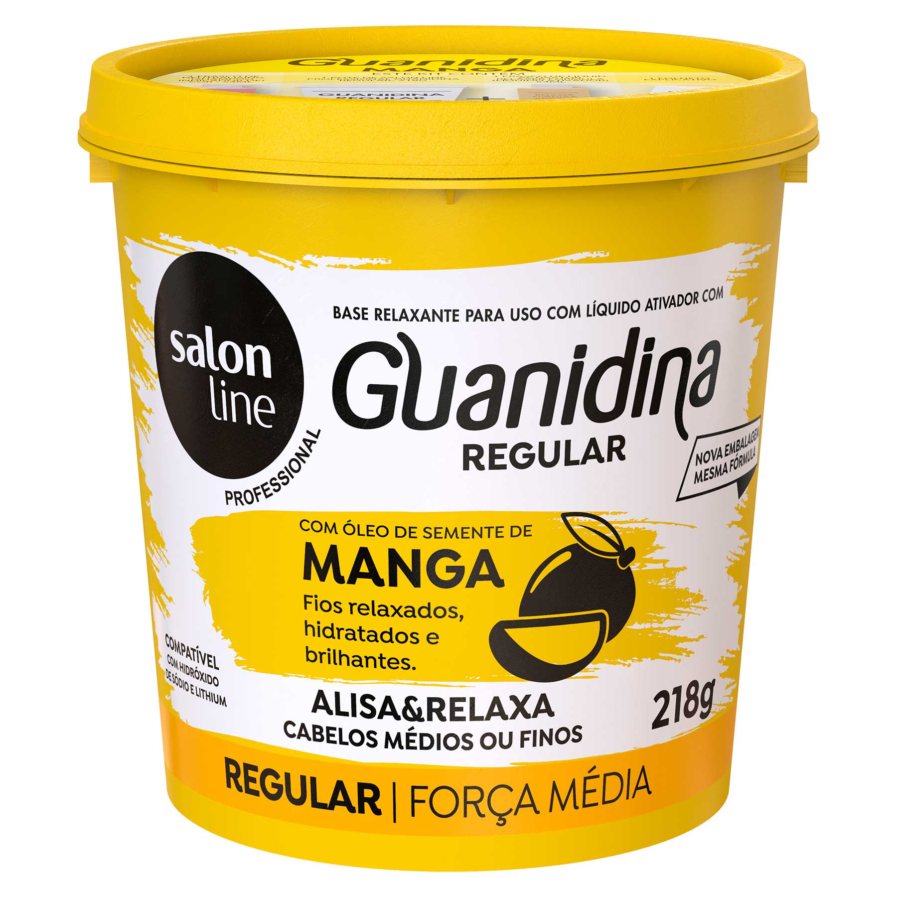 Salon Line, Guanidina Óleo Semente de Manga, Alisa e Relaxa, 215 gr