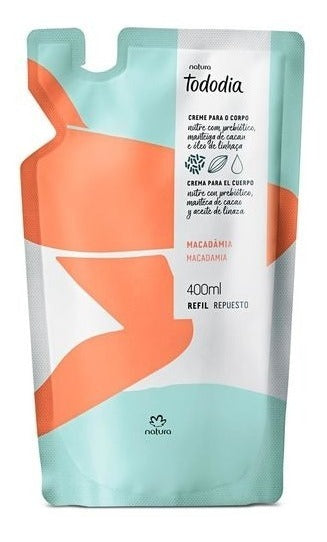 Refill Body Cream Macadâmia 400ml Tododia - Natura