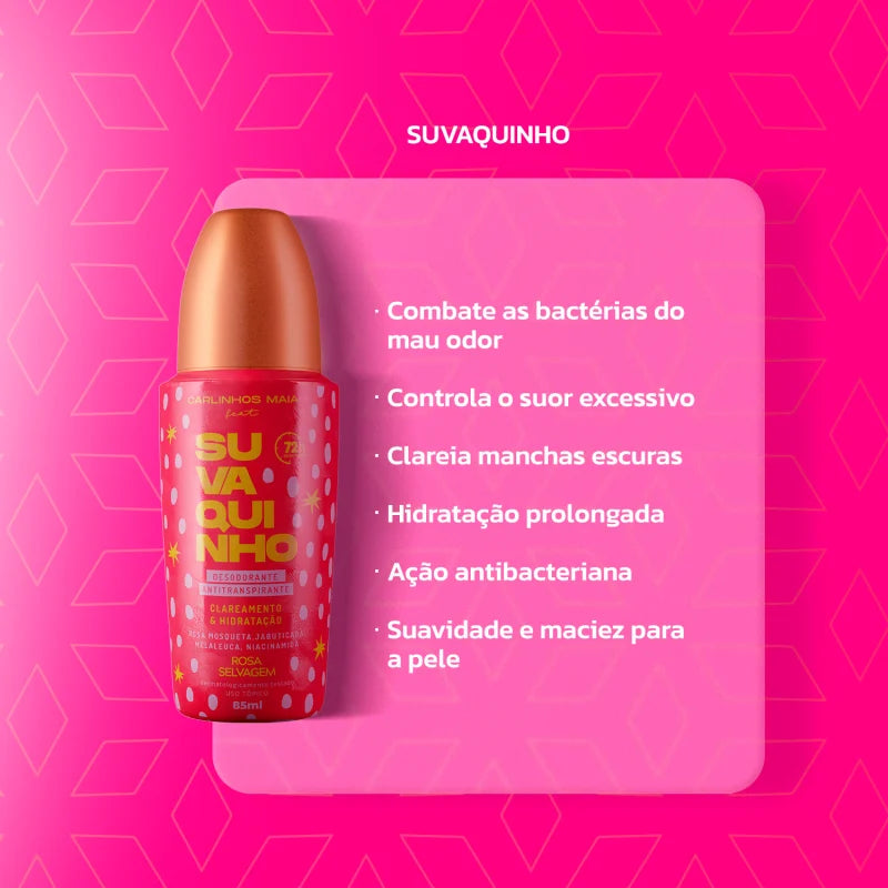 Suvaquinho Desodorante Clareador Rosa Selvagem - 85ml