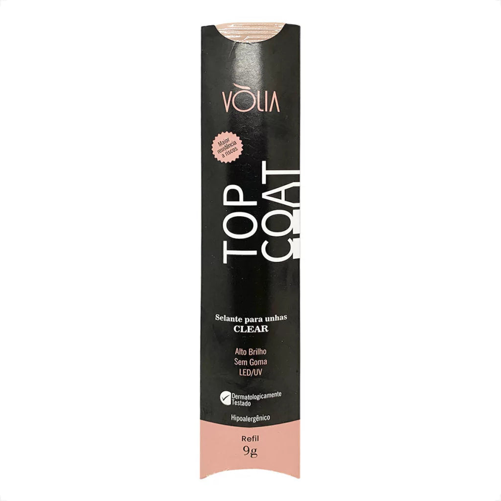 Top coat Volia sachê Selante para unhas Clear Refil 9g