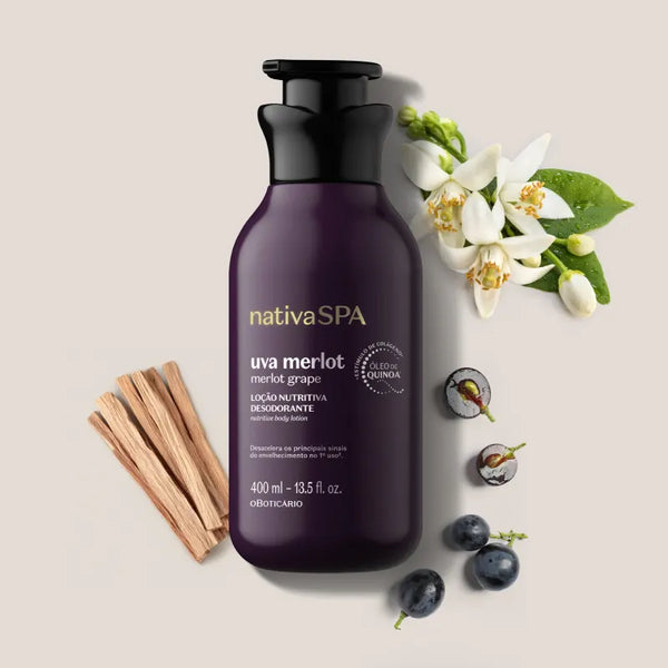 Loção Nutritiva Desodorante Nativa Spa Uva Merlot - 400ml