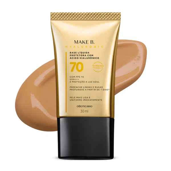 Make B. O Boticário Hyaluronic SPF 70 shade 50 - Protective Liquid Foundation 30ml