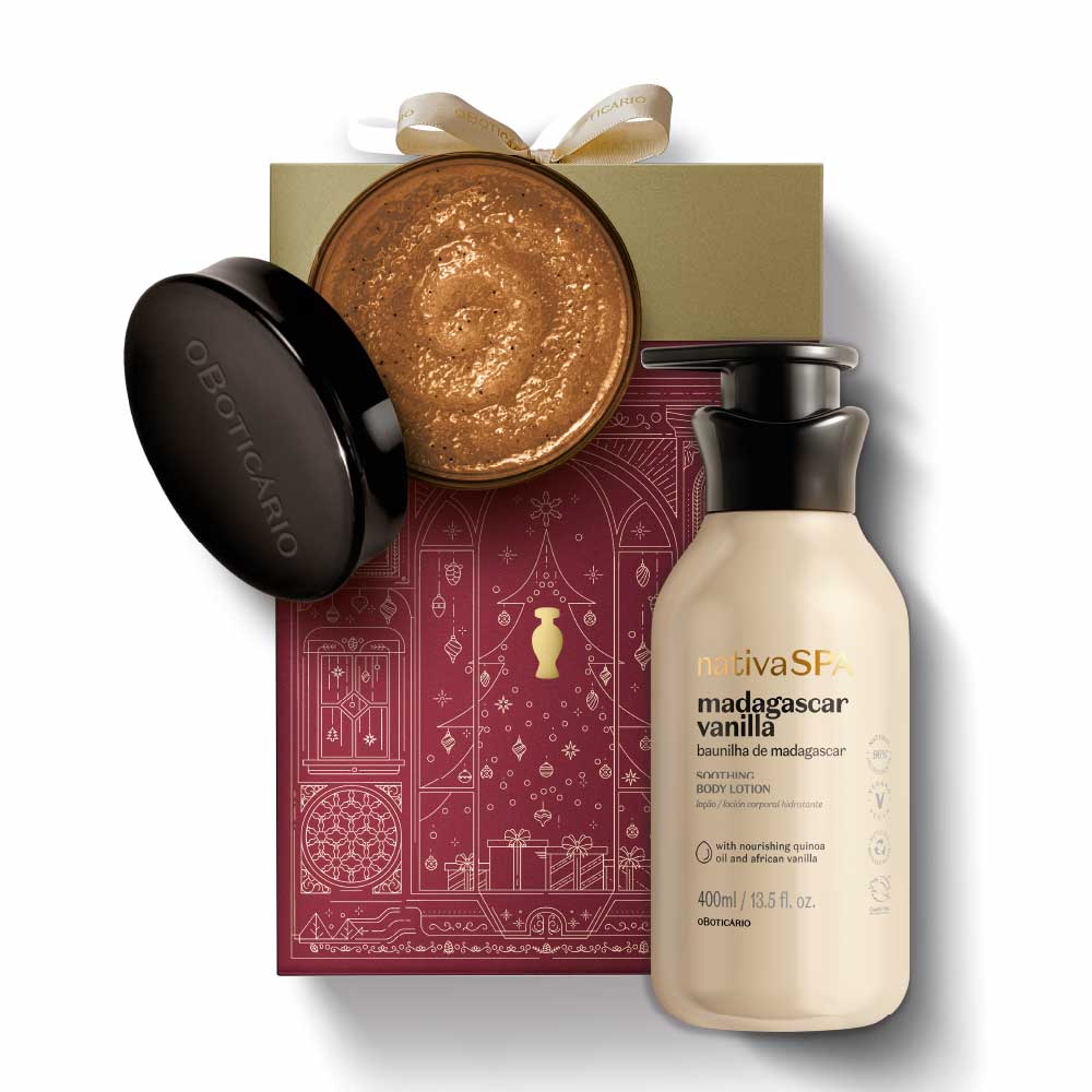 Nativa Spa Madagascar Vanilla Exfoliating Christmas Gift Set