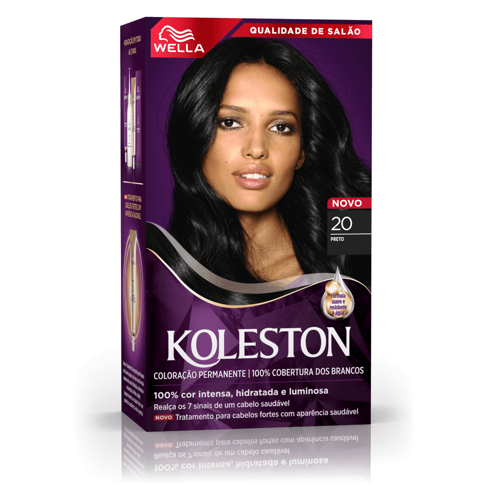 Kit Tintura Koleston Wella - Vários Tons: Castanho, Loiro, Ruivo e Preto