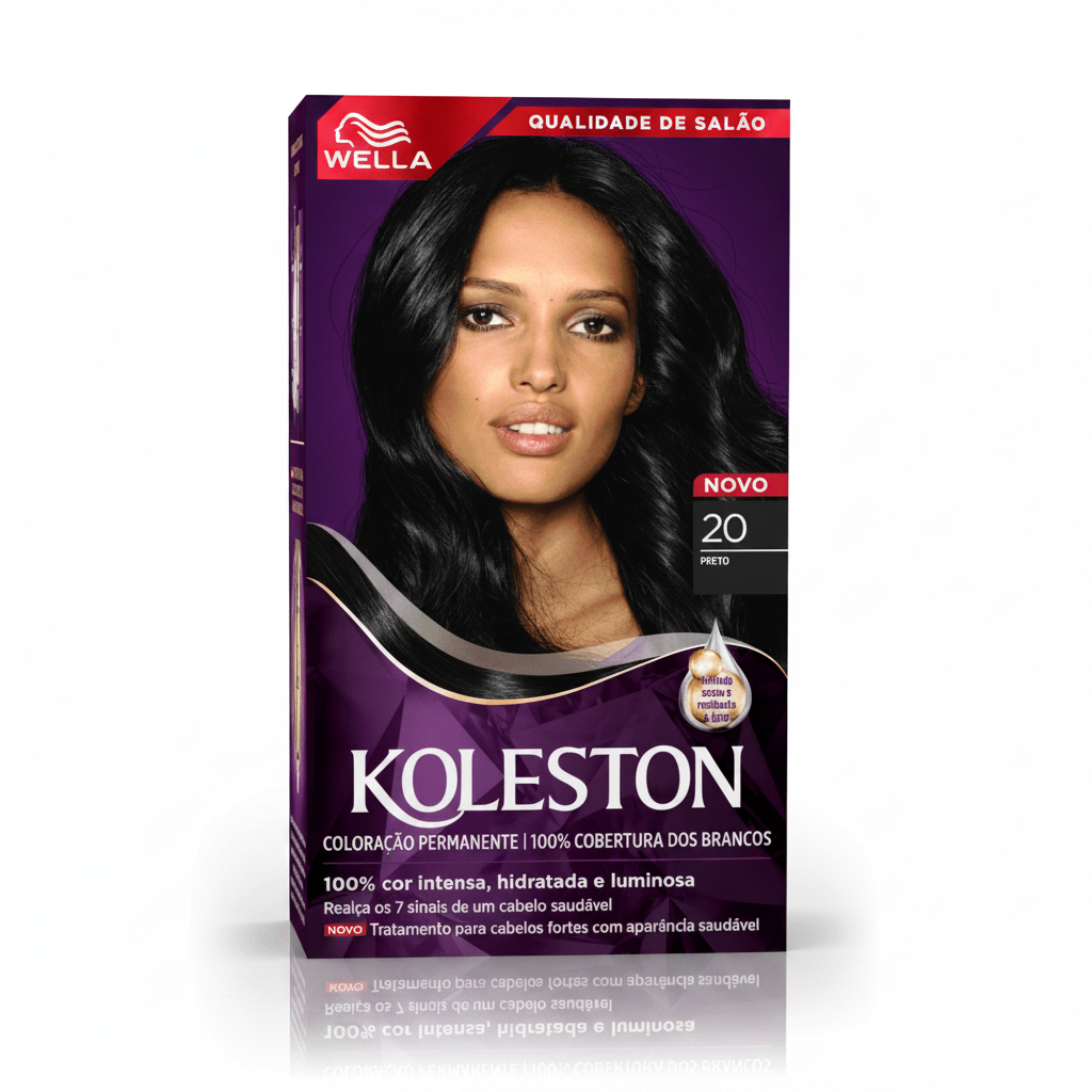 Kit Tintura Koleston Wella - Vários Tons: Castanho, Loiro, Ruivo e Preto