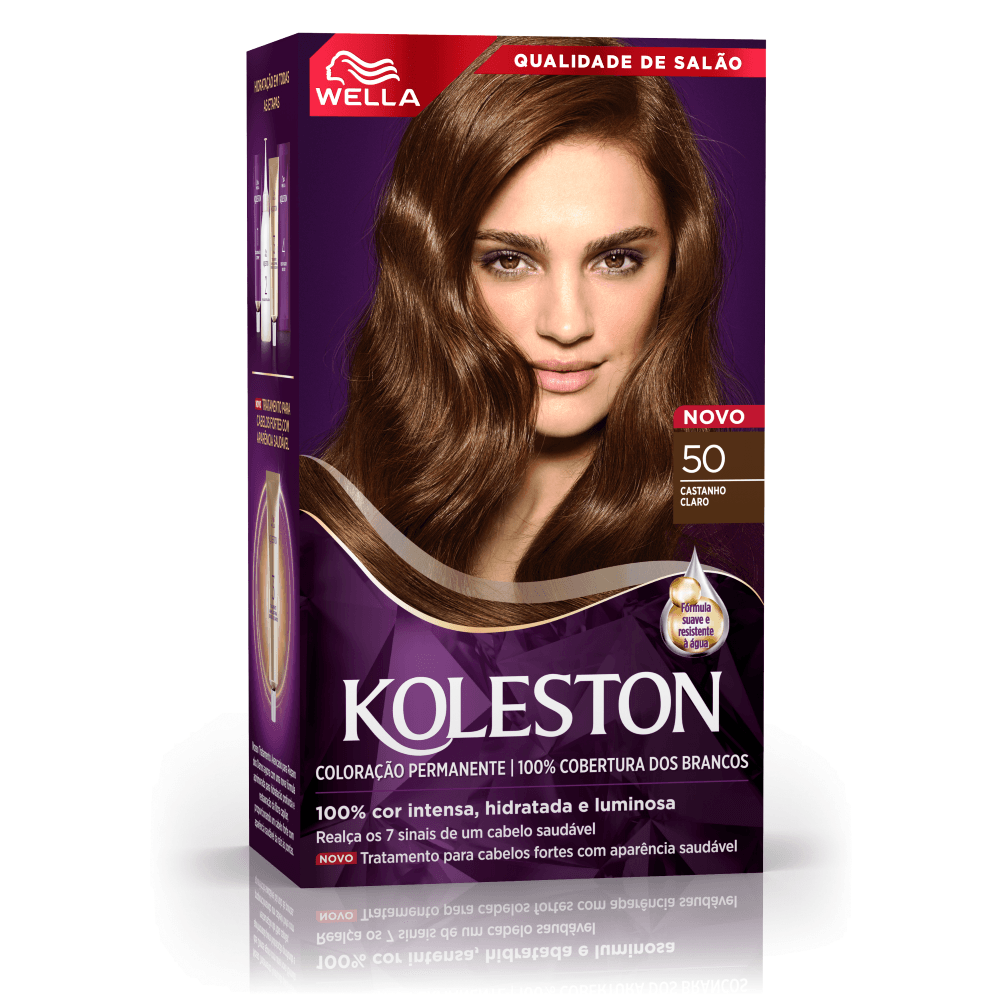 Kit Tintura Koleston Wella - Vários Tons: Castanho, Loiro, Ruivo e Preto