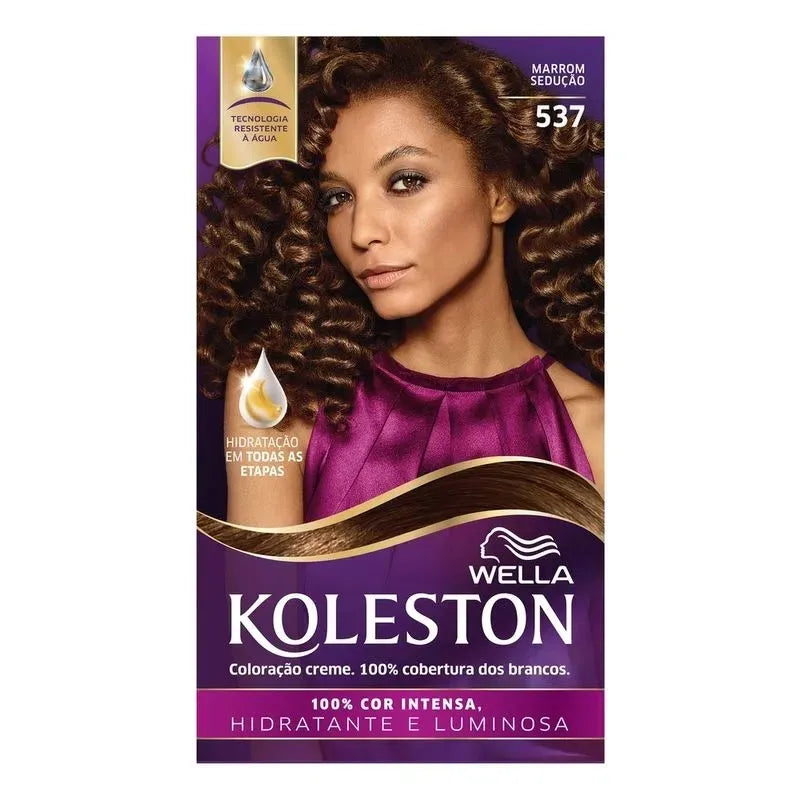 Kit Tintura Koleston Wella - Vários Tons: Castanho, Loiro, Ruivo e Preto