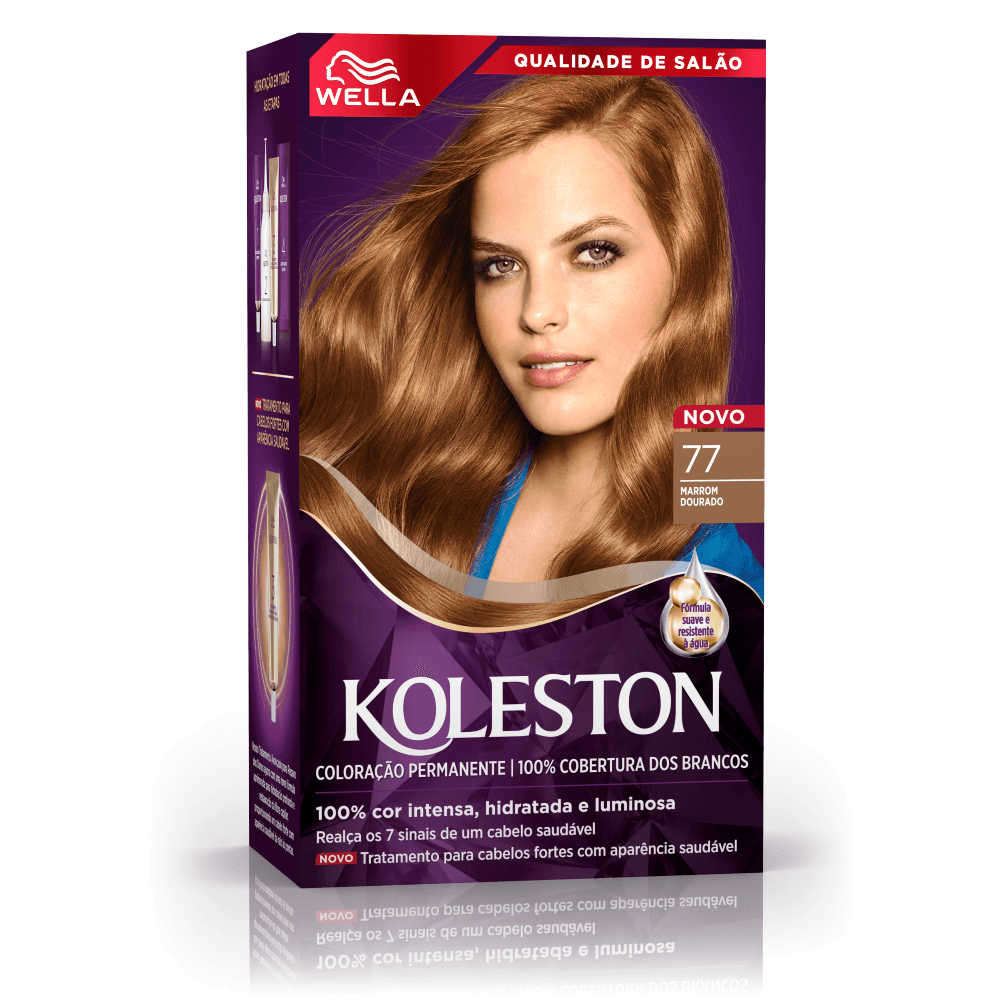 Kit Tintura Koleston Wella - Vários Tons: Castanho, Loiro, Ruivo e Preto