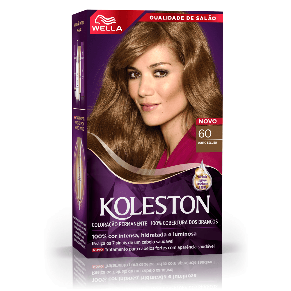 Kit Tintura Koleston Wella - Vários Tons: Castanho, Loiro, Ruivo e Preto