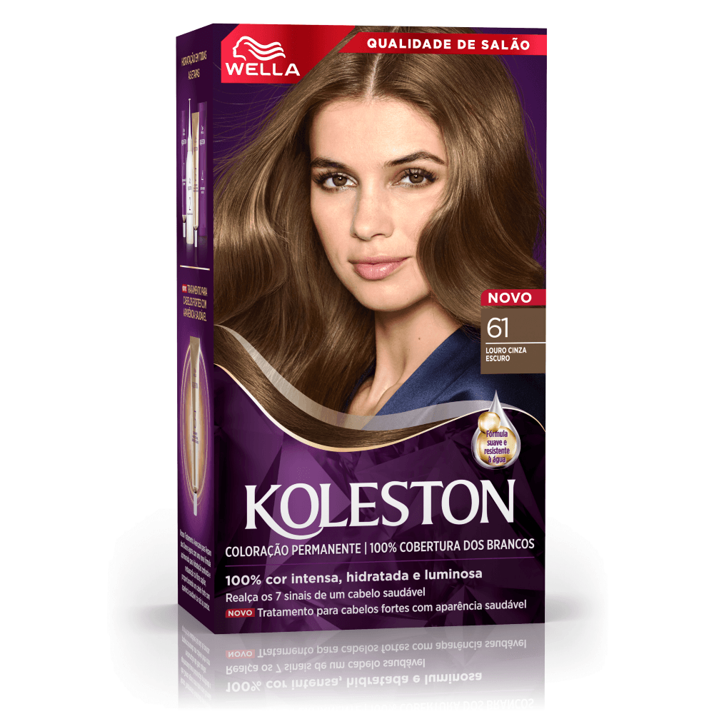 Kit Tintura Koleston Wella - Vários Tons: Castanho, Loiro, Ruivo e Preto