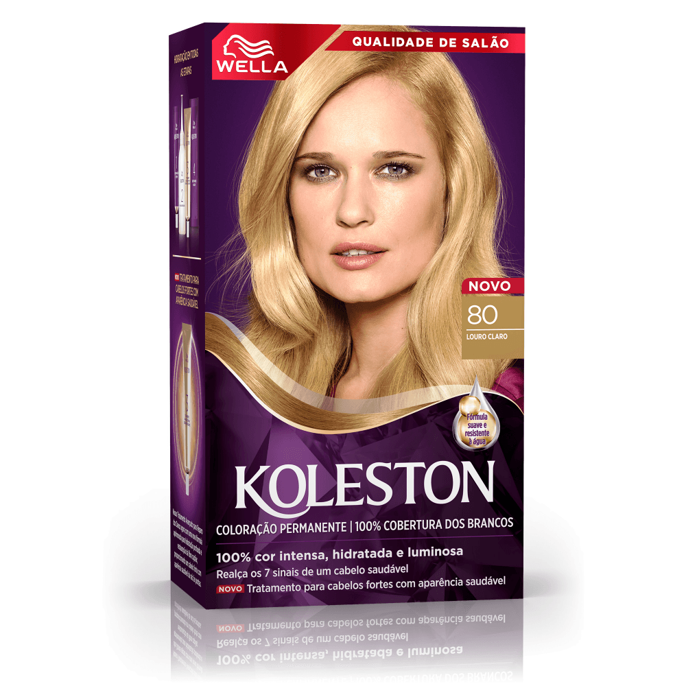 Kit Tintura Koleston Wella - Vários Tons: Castanho, Loiro, Ruivo e Preto