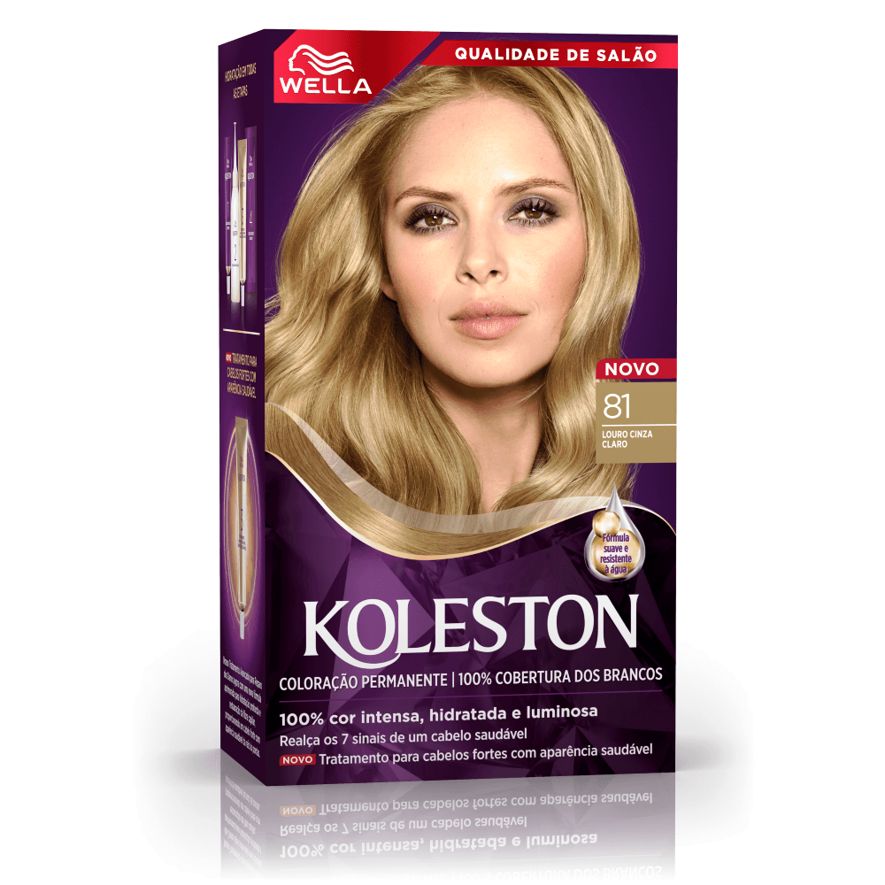 Kit Tintura Koleston Wella - Vários Tons: Castanho, Loiro, Ruivo e Preto