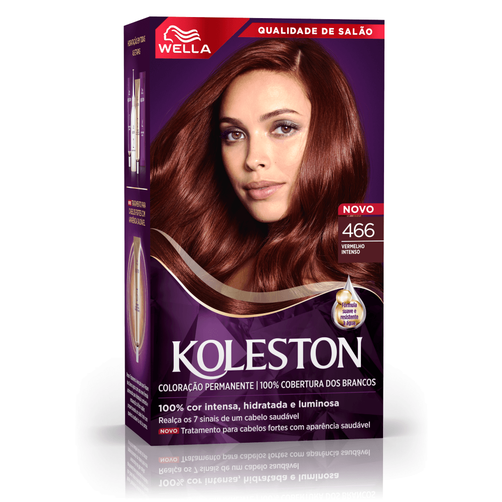 Kit Tintura Koleston Wella - Vários Tons: Castanho, Loiro, Ruivo e Preto