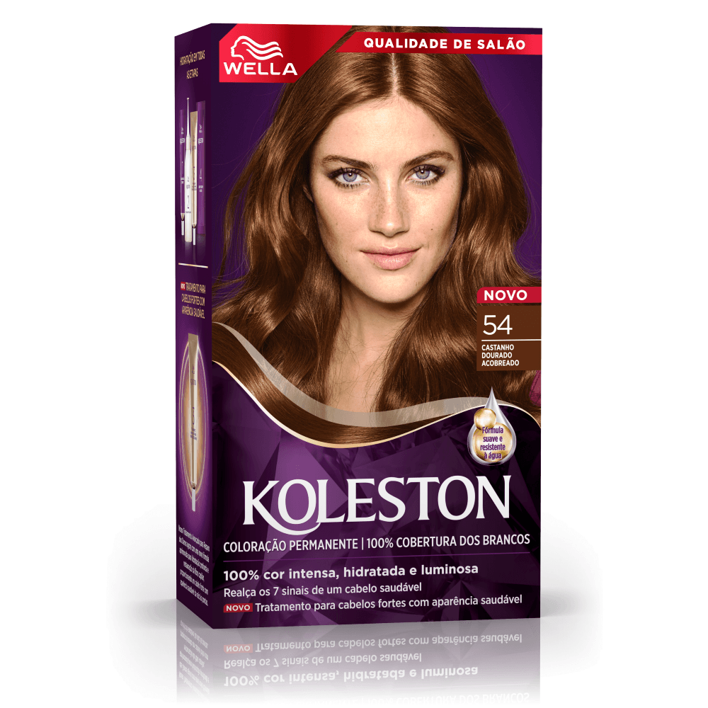 Kit Tintura Koleston Wella - Vários Tons: Castanho, Loiro, Ruivo e Preto