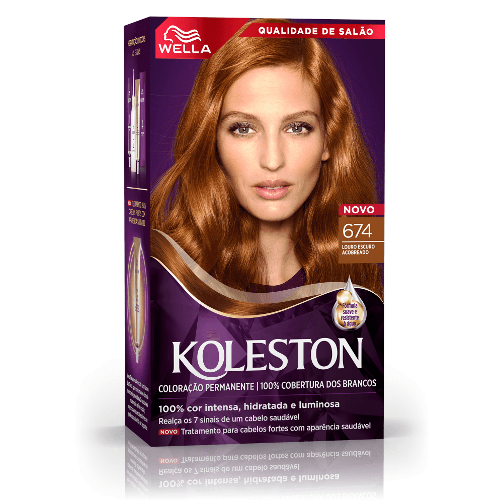 Kit Tintura Koleston Wella - Vários Tons: Castanho, Loiro, Ruivo e Preto