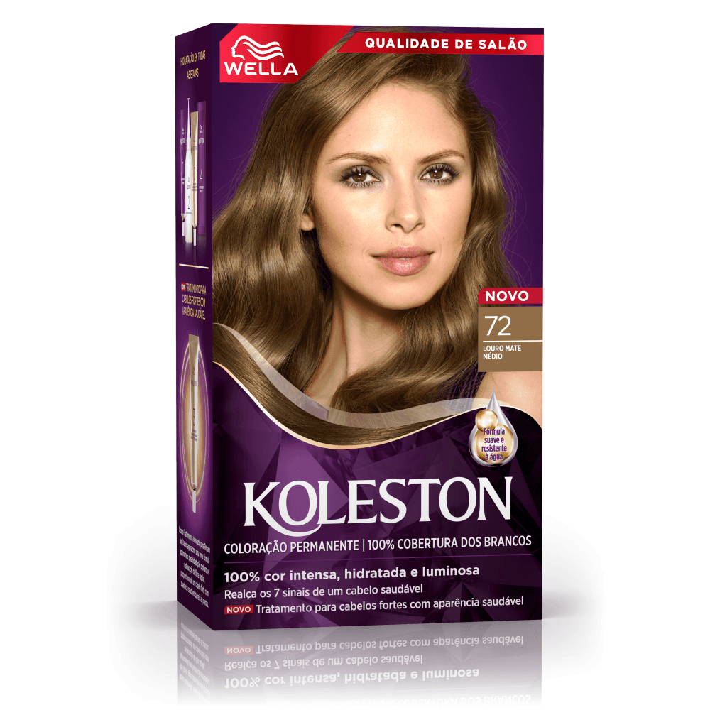 Kit Tintura Koleston Wella - Vários Tons: Castanho, Loiro, Ruivo e Preto