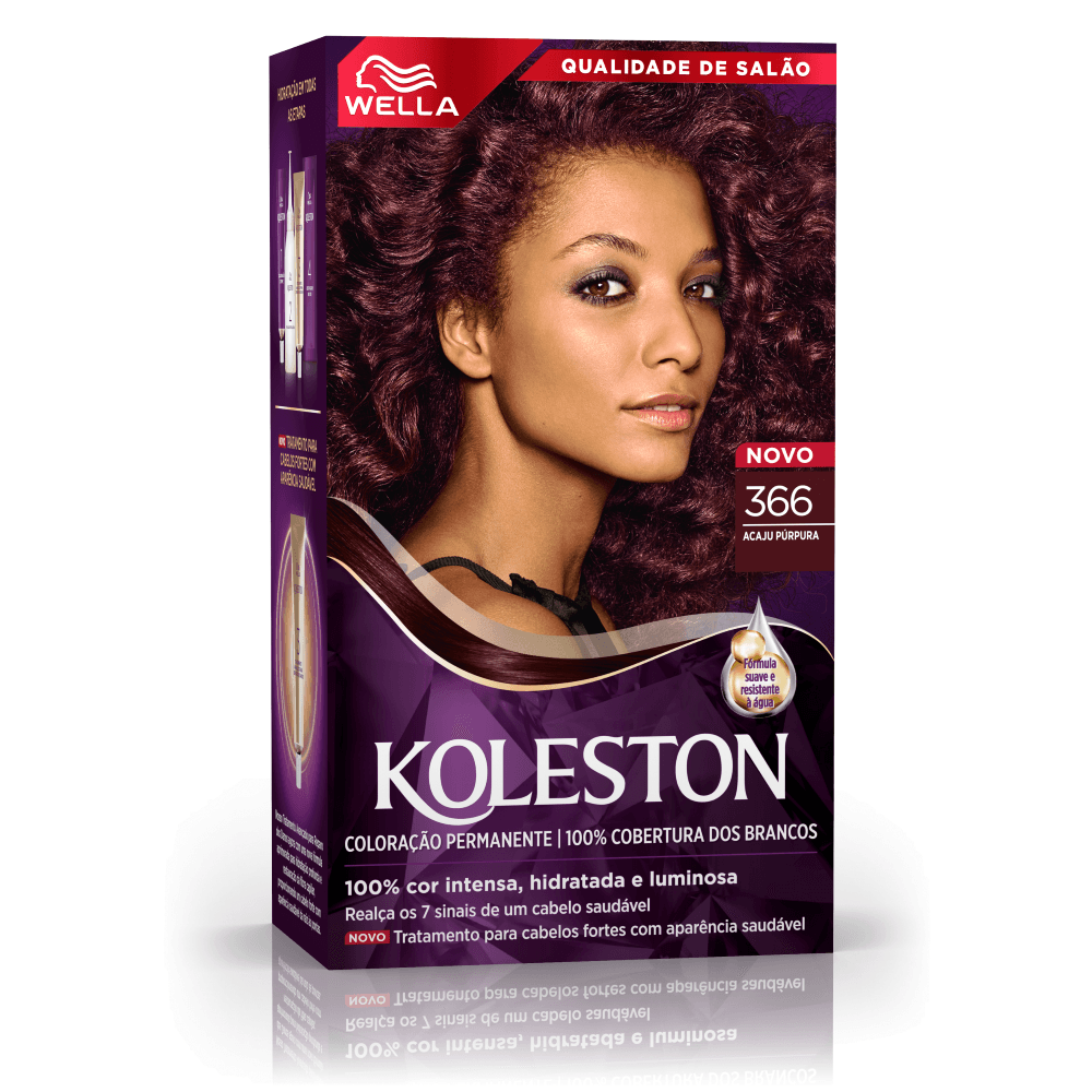 Kit Tintura Koleston Wella - Vários Tons: Castanho, Loiro, Ruivo e Preto