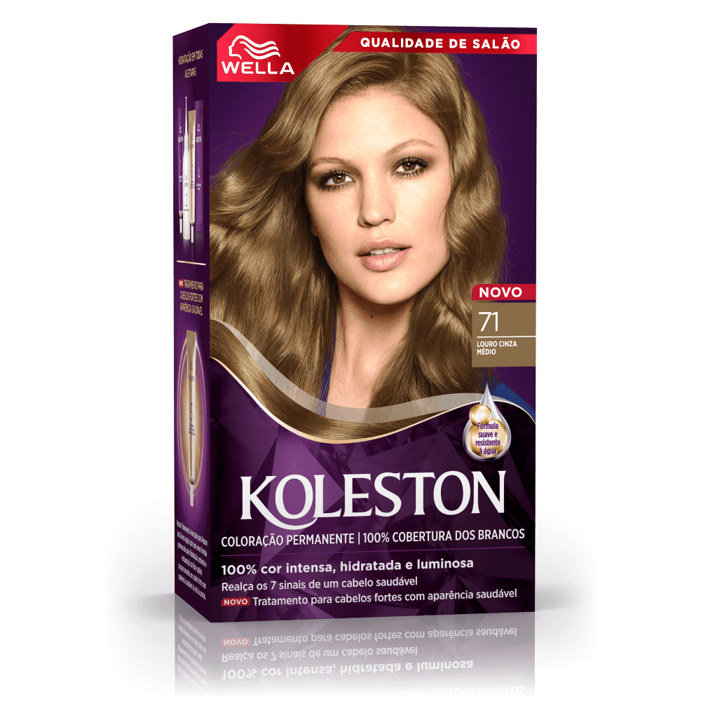 Kit Tintura Koleston Wella - Vários Tons: Castanho, Loiro, Ruivo e Preto