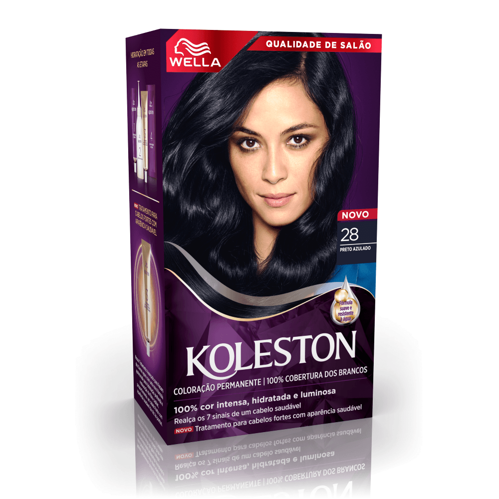 Kit Tintura Koleston Wella - Vários Tons: Castanho, Loiro, Ruivo e Preto