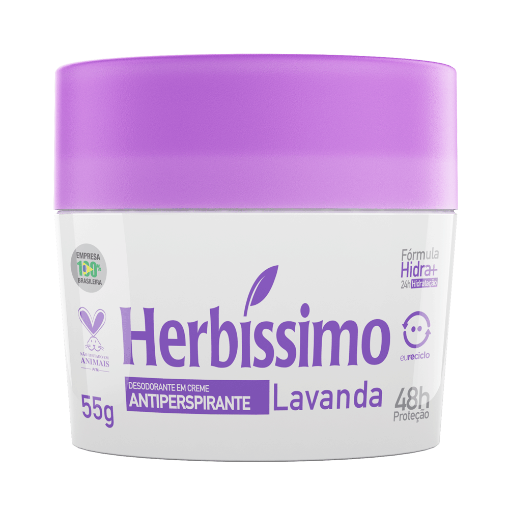 Déodorant antranspirant crème lavande herbissimo 55g