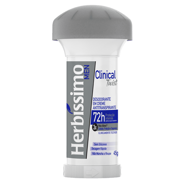 Desodorante em Creme Herbíssimo Twist Clinical Men - 45g