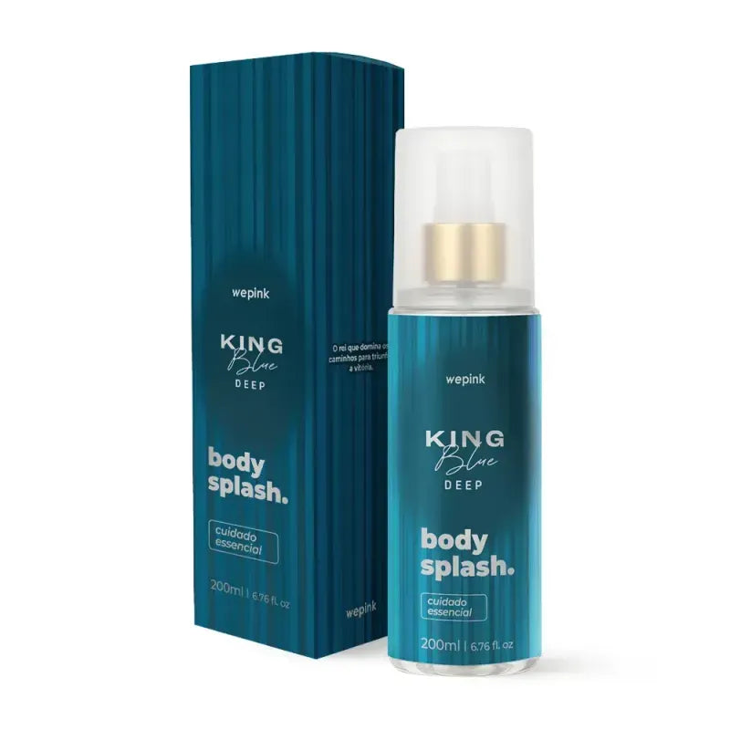 Body Splash King Blue Deep Deodorant Cologne 200ml - Wepink