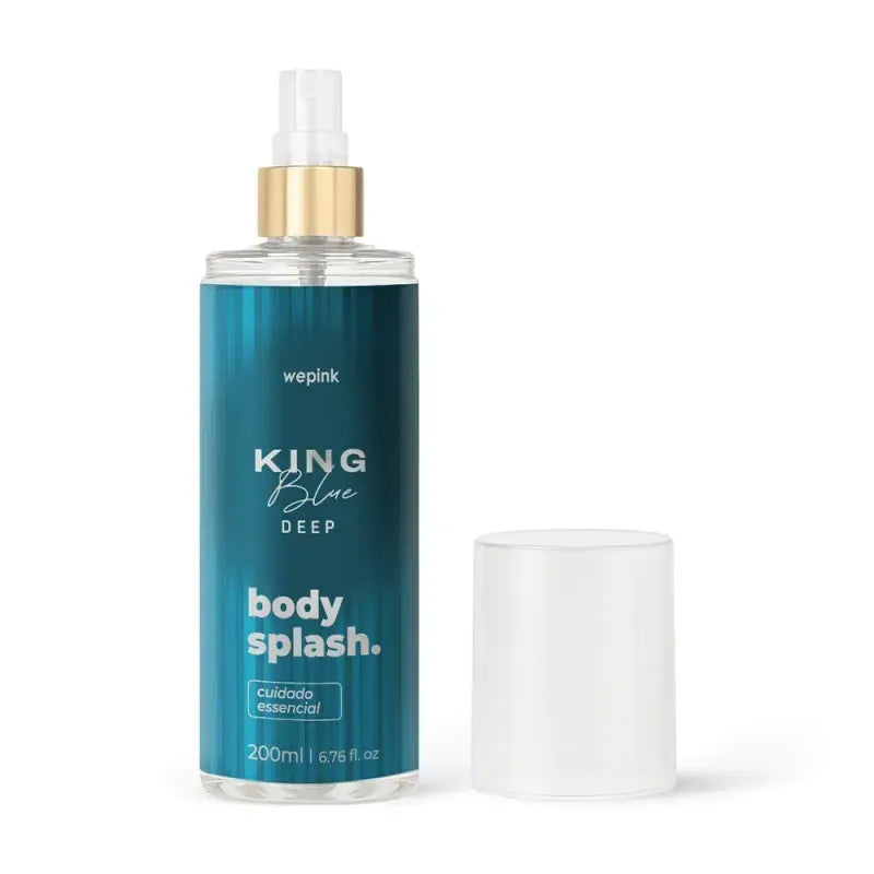 Body Splash King Blue Deep Deodorant Cologne 200ml - Wepink